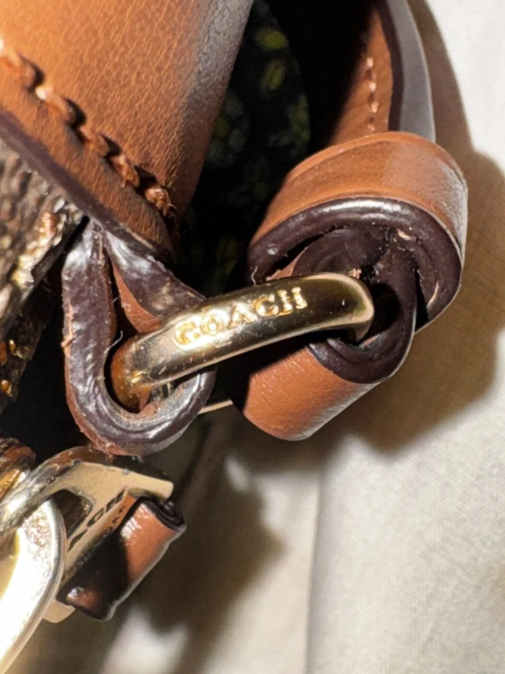 Authentic Coach Mini Camera Bag in Signature Coated Canvas